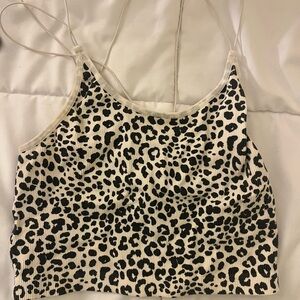 black and white cheetah tank top